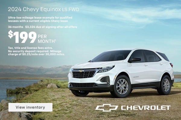 2024 Chevy Equinox LS FWD. Ultra-low mileage lease example for qualified lessees with a current e...